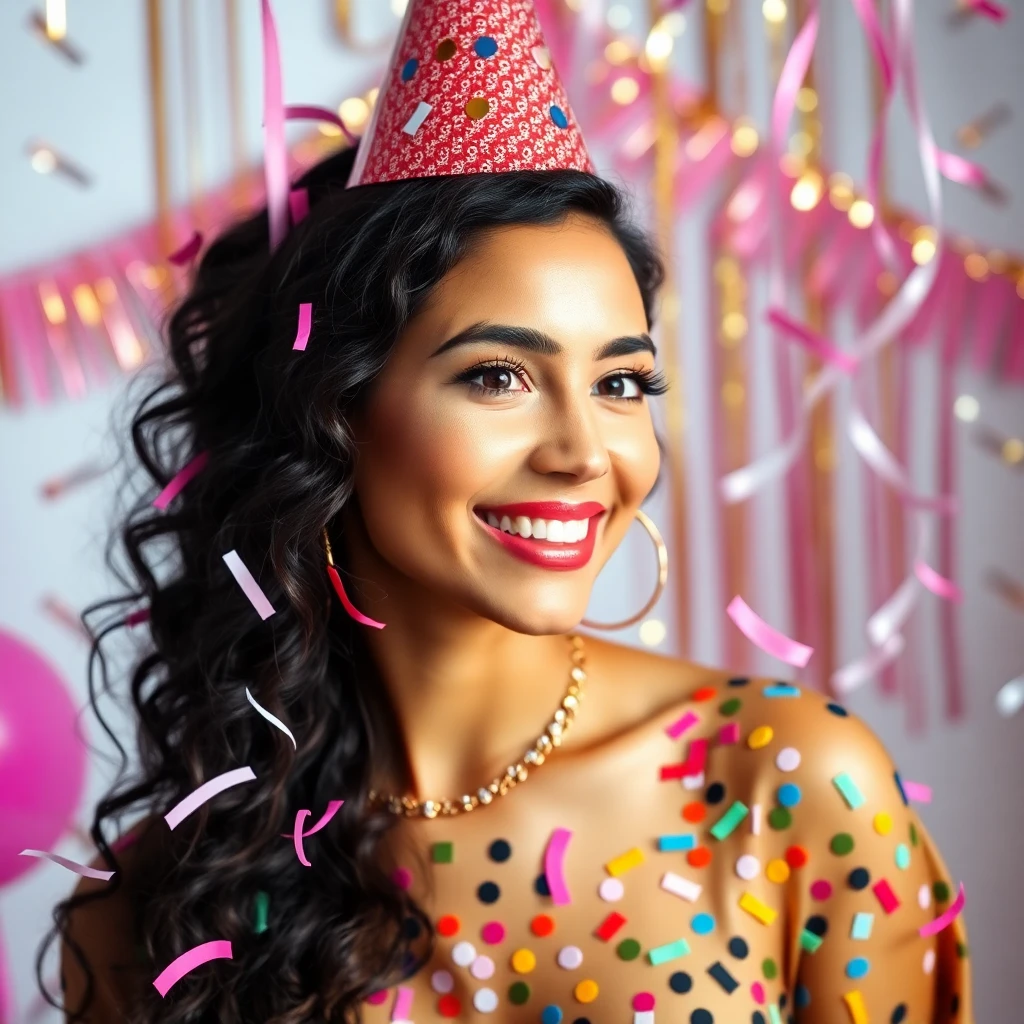 AI birthday photo generator — vibrant party scene portrait